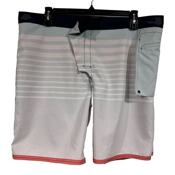 Vineyard Vines Surf Lodge Board Shorts Mens Size 40 Drawstring Hook Loop Closure - Picture 2 of 8